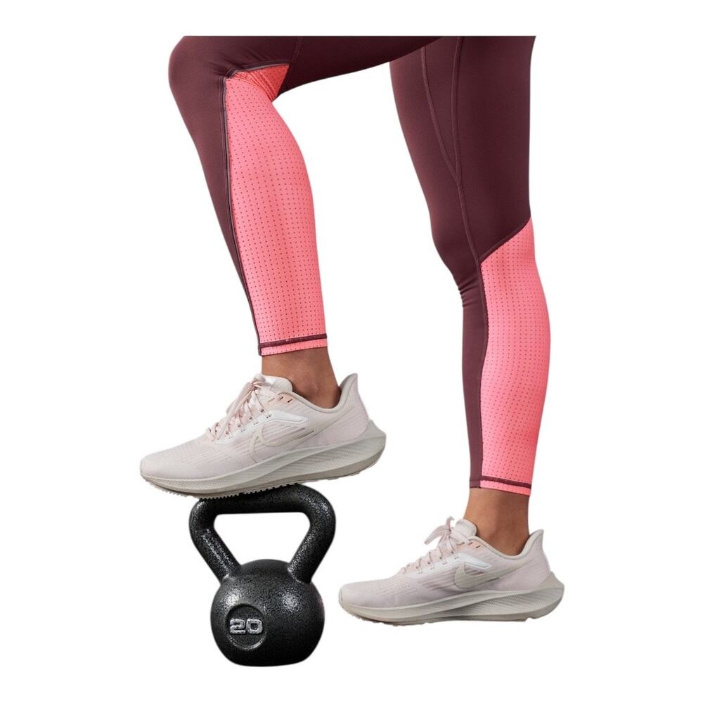 Fabletics Stride 9 Motion365+ High-Waisted Leggings Mauve neon pink workout pant - Picture 6 of 10